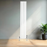 Flat Single Column Radiator - 1800 x 280mm - White - Used - Acceptable