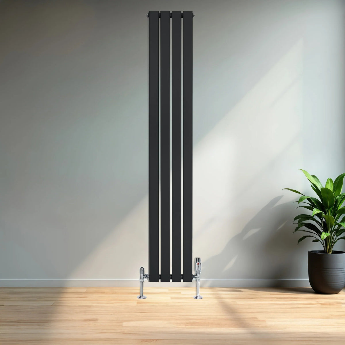 Flat Single Column Radiator - 1800 x 280mm - Black - Used - Very Good