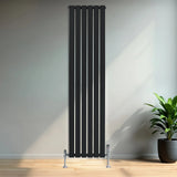 Flat Single Column Radiator - 1800 x 420mm - Black - Used - Very Good