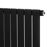 Flat Single Column Radiator - 1800 x 560mm - Black - Like New