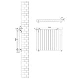 Oval Single Column Radiator - 600 x 780mm - White - Used - Good