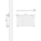 Oval Single Column Radiator - 600 x 1020mm - White - Used - Acceptable
