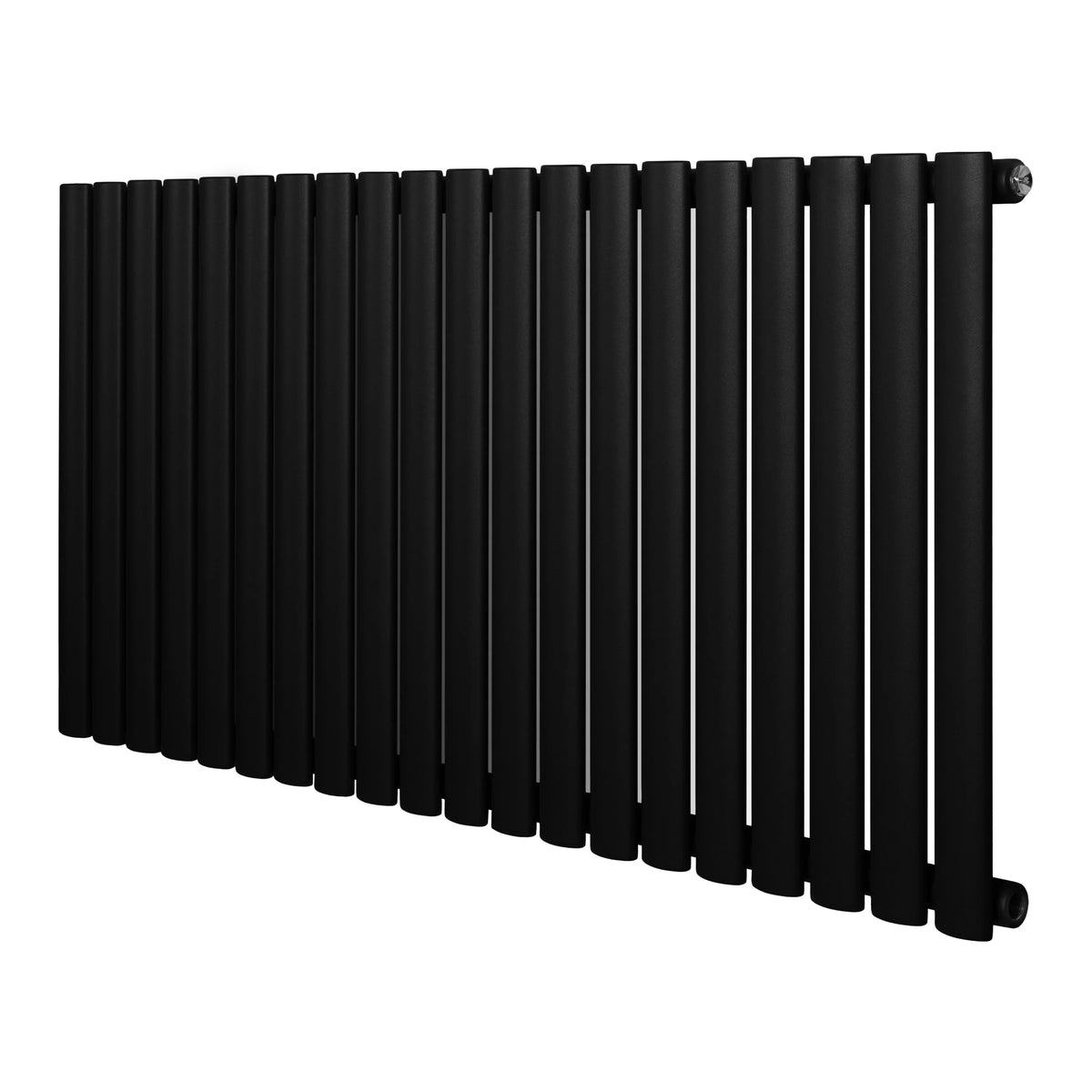 Oval Single Column Radiator - 600 x 1200mm - Black - Like New