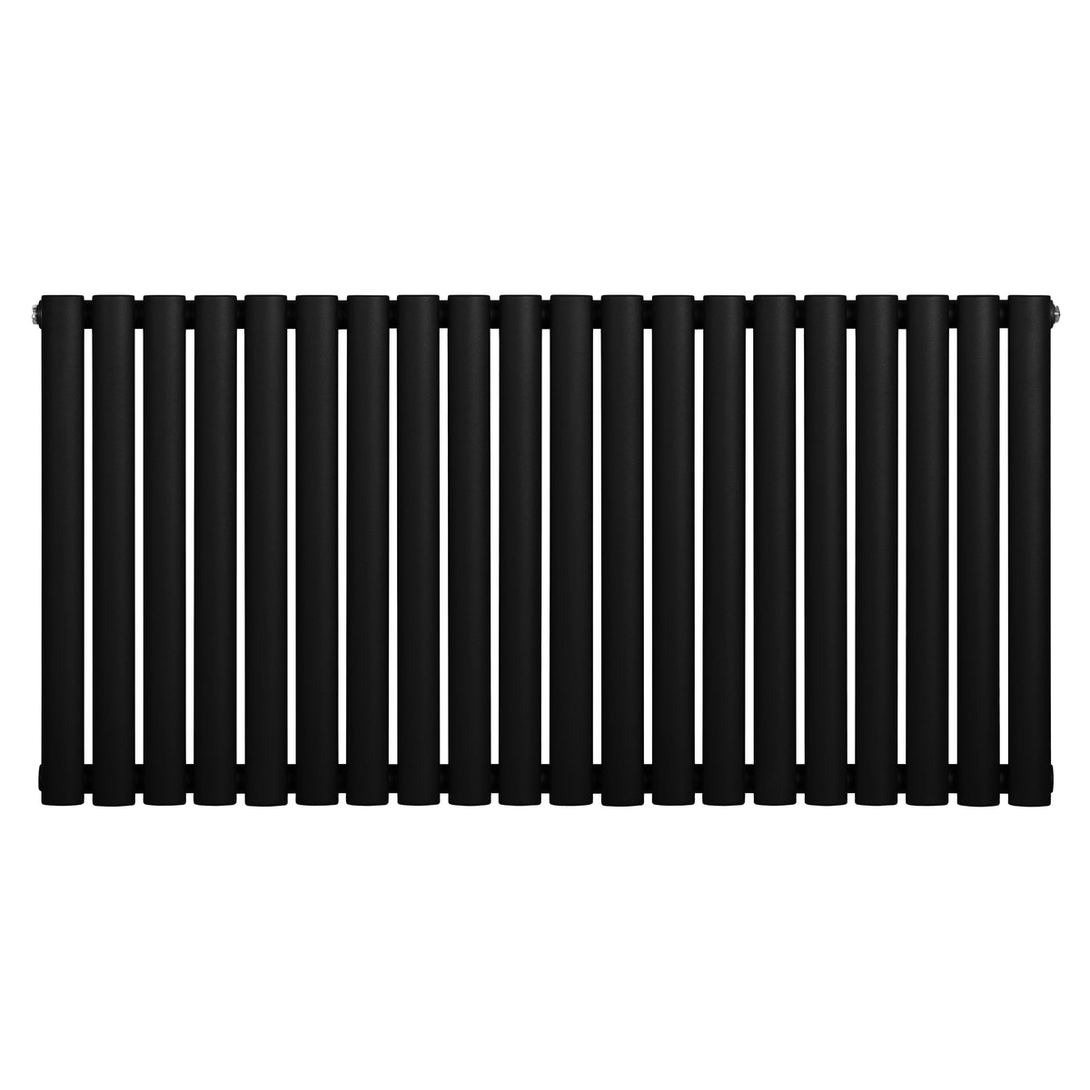 Oval Single Column Radiator - 600 x 1200mm - Black - Like New