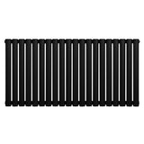 Oval Single Column Radiator - 600 x 1200mm - Black - Like New