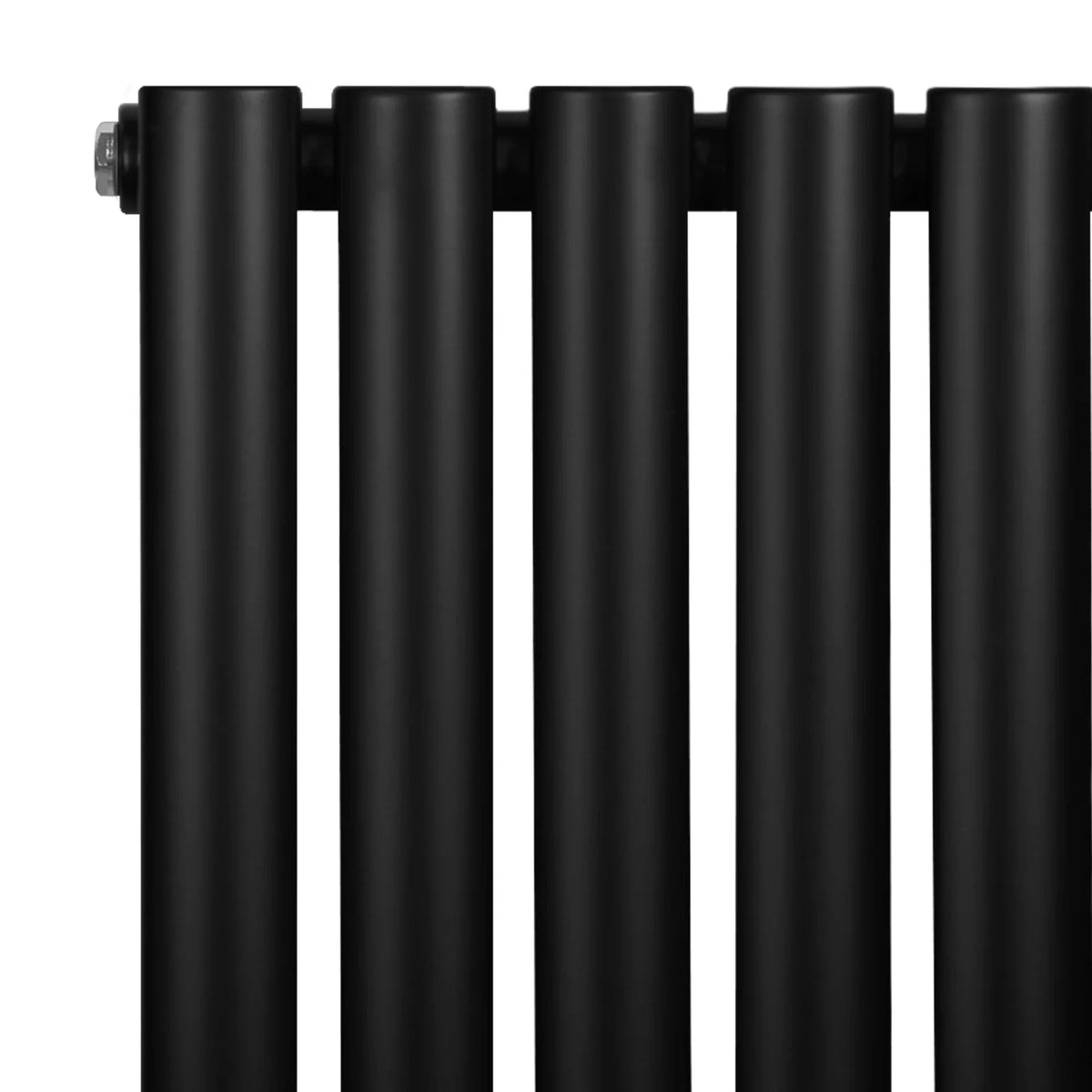 Oval Single Column Radiator - 600 x 1200mm - Black - Like New