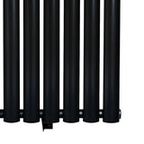 Oval Single Column Radiator - 600 x 1200mm - Black - Like New