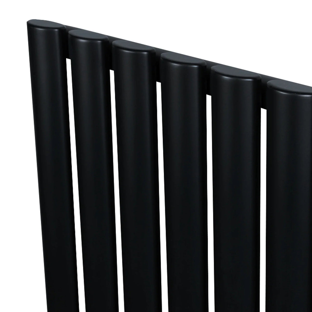 Oval Single Column Radiator - 600 x 1200mm - Black - Like New