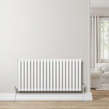 Oval Single Column Radiator - 600 x 1200mm - White - Like New