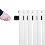 Oval Single Column Radiator - 1600 x 480mm - White - Like New