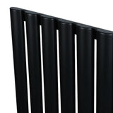 Oval Single Column Radiator - 1800 x 600mm - Black - Like New