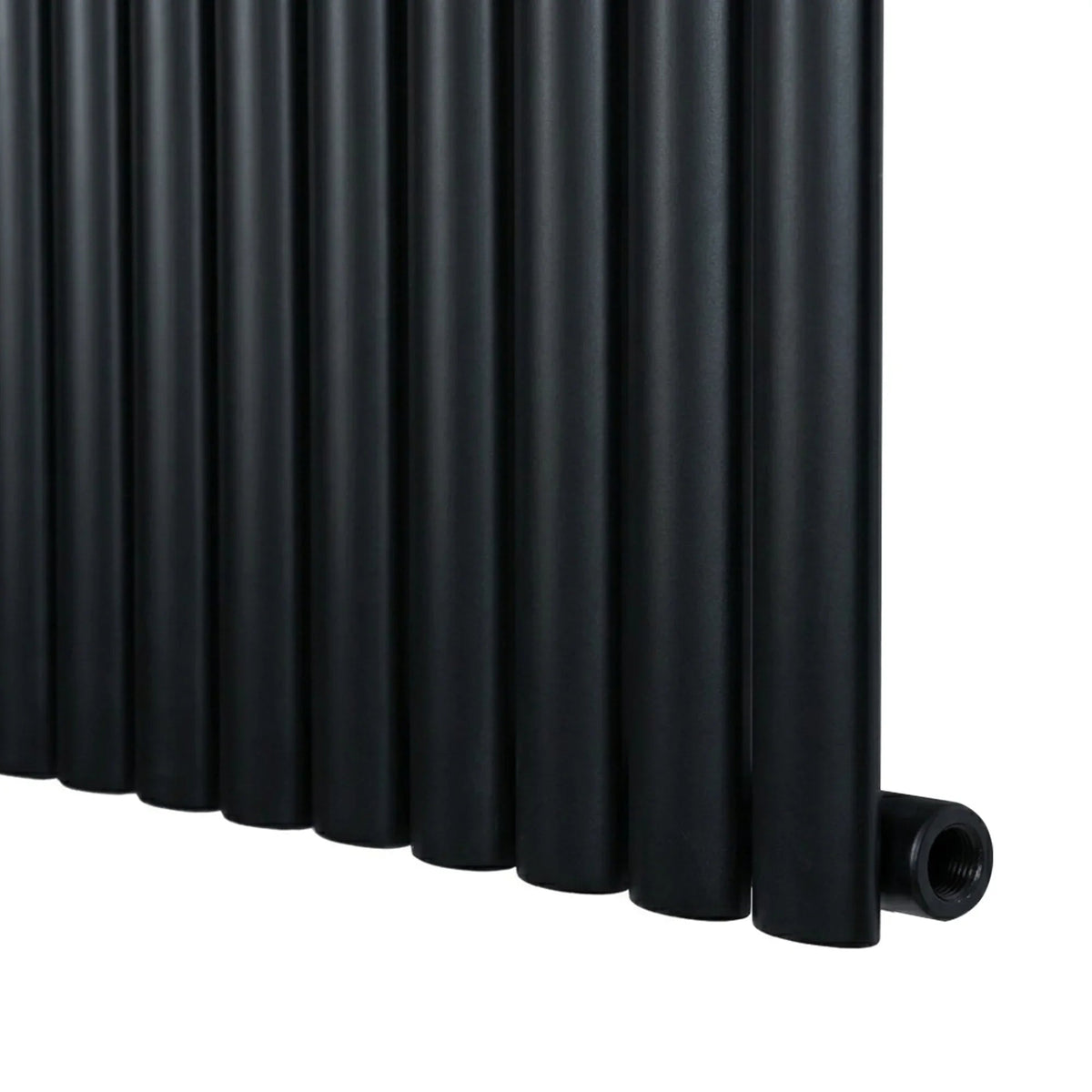 Oval Single Column Radiator - 1800 x 600mm - Black - Like New