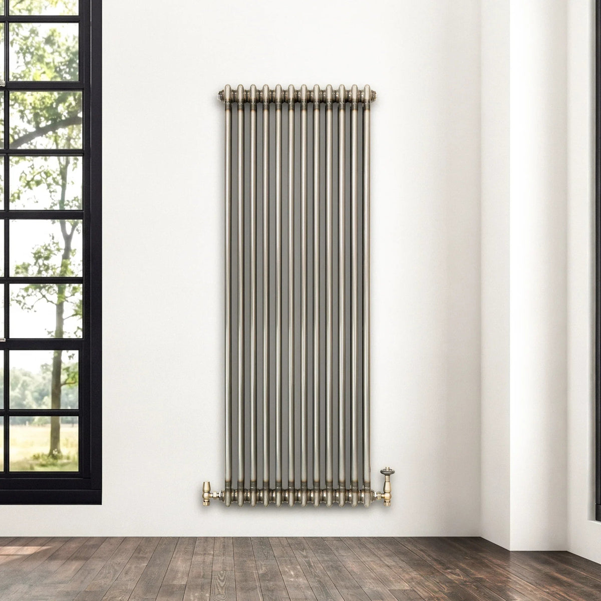 Traditional 2 Column Radiator - 1800 x 560mm - Raw Metal - Like New