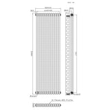 Traditional 2 Column Radiator - 1800 x 560mm - Raw Metal - Like New