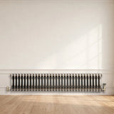 Traditional 3 Column Radiator - 300 x 1460mm - Raw Metal - Used - Very Good