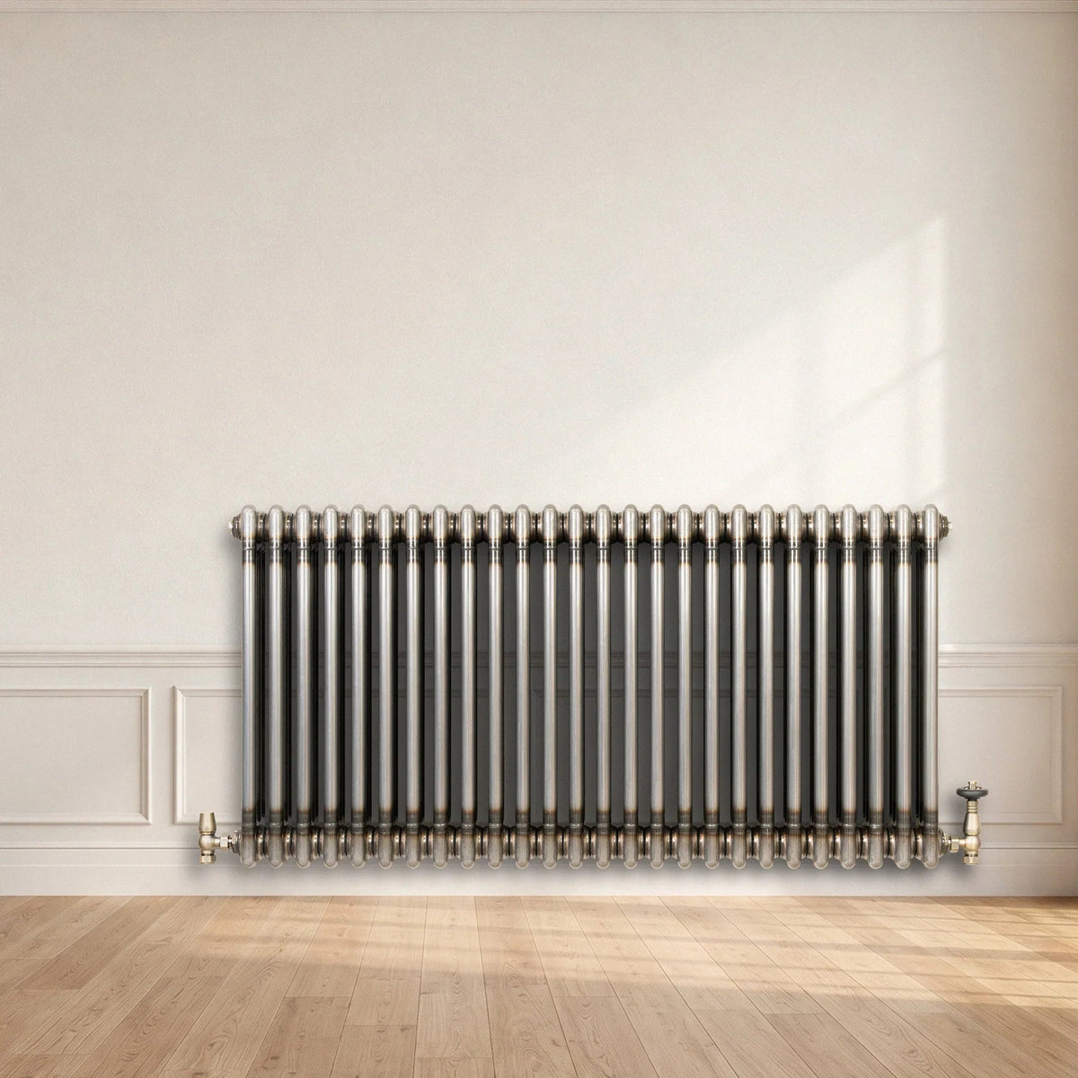 Traditional 3 Column Radiator - 600 x 1190mm - Raw Metal - Like New