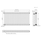 Traditional 3 Column Radiator - 600 x 1190mm - Raw Metal - Used - Very Good