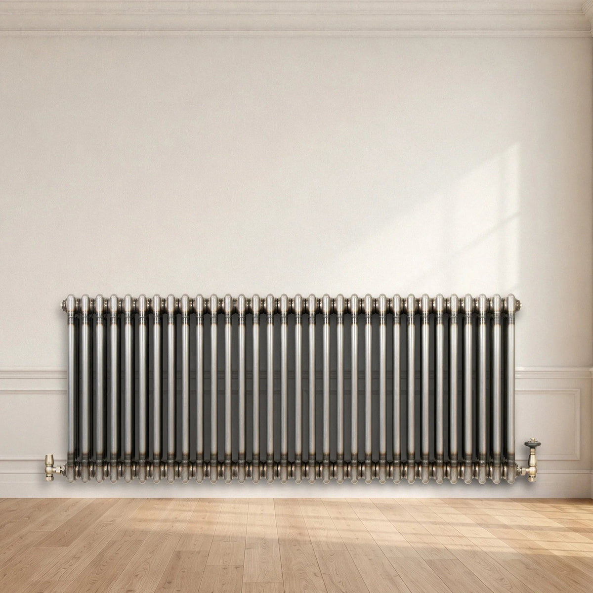 Traditional 3 Column Radiator - 600 x 1460mm - Raw Metal - Used - Very Good