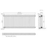 Traditional 3 Column Radiator - 600 x 1460mm - Raw Metal - Like New