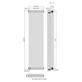 Traditional 3 Column Radiator - 1800 x 470mm - Raw Metal - Used - Very Good