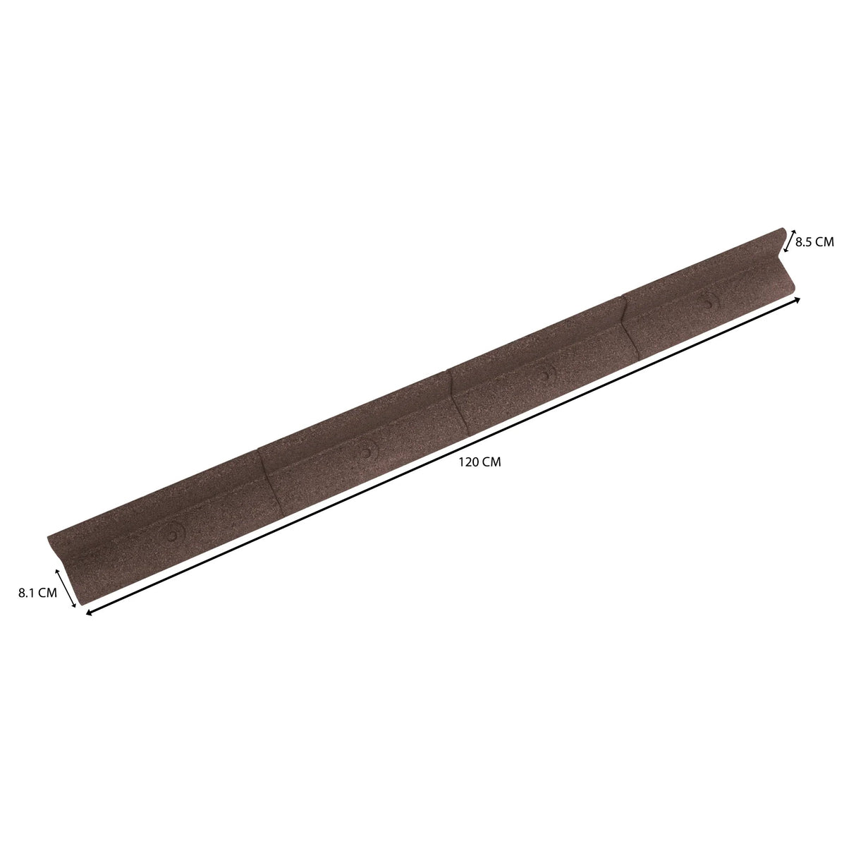Flexible Lawn Edging 4 x 1.2m - Brown - Like New