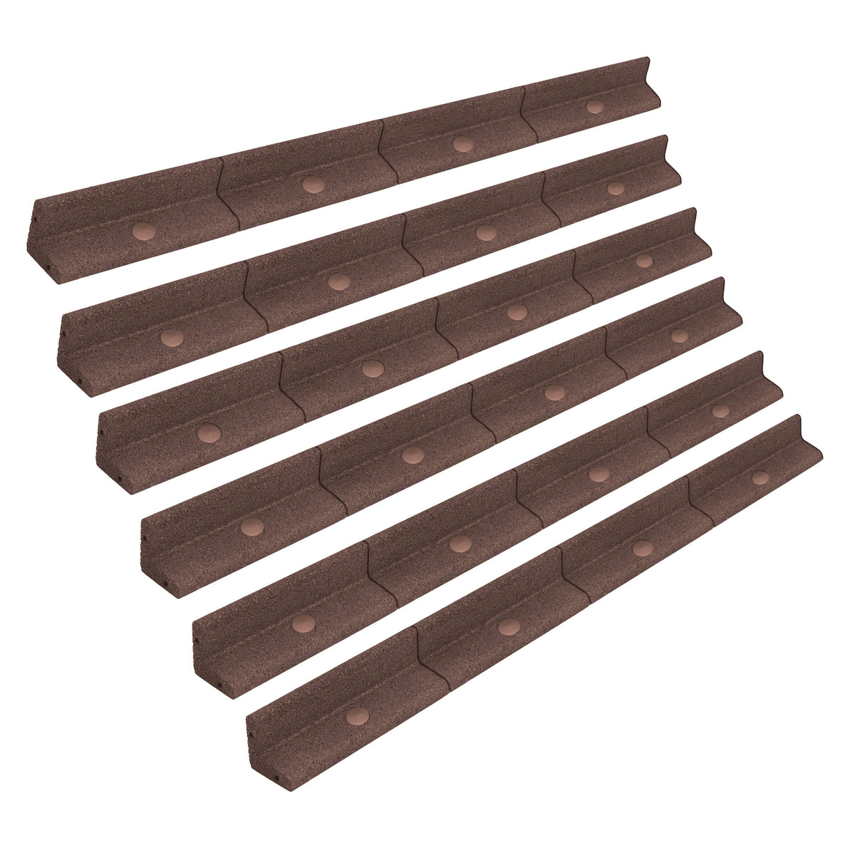 Flexible Lawn Edging 6 x 1.2m - Brown - Like New