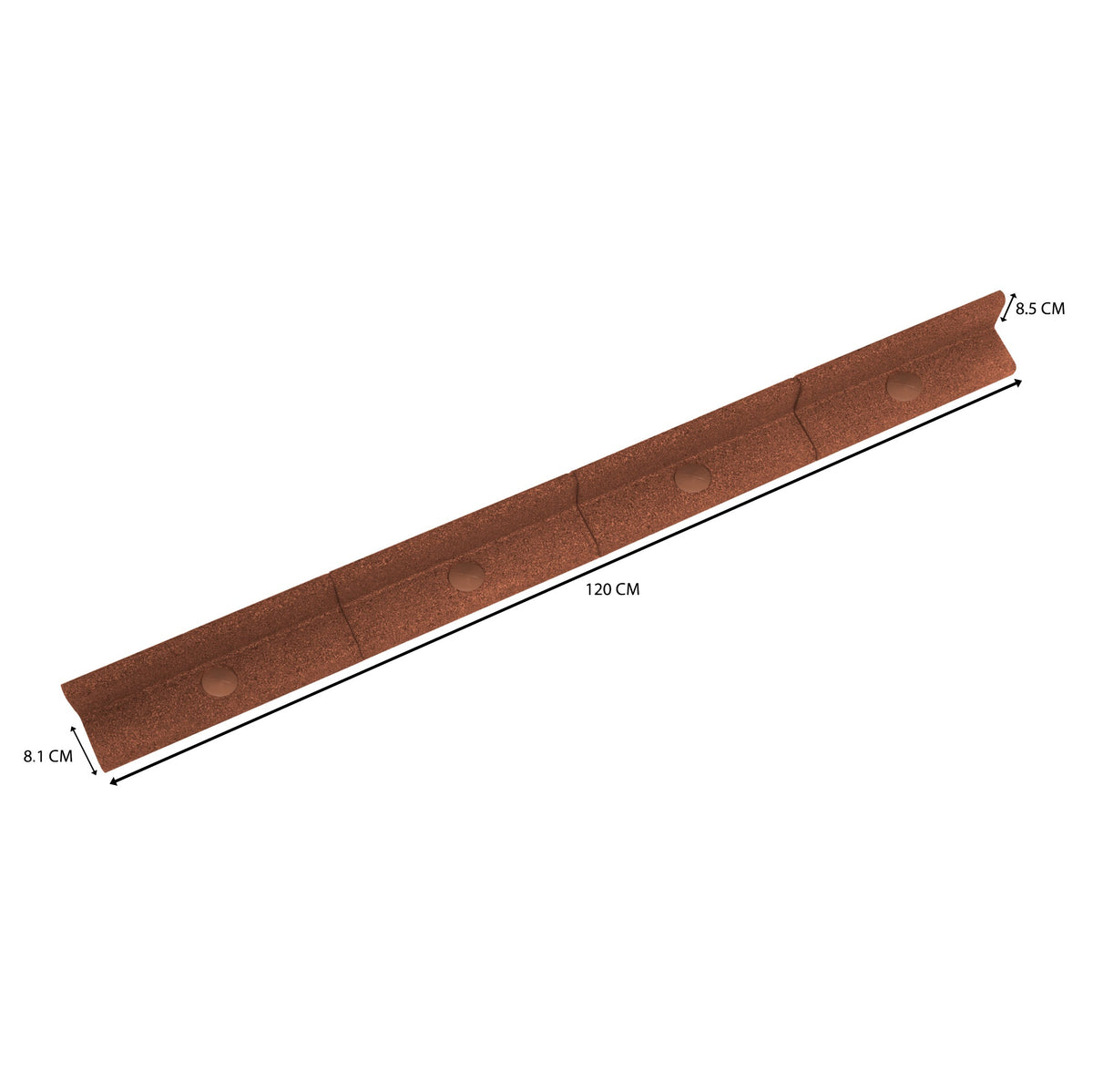 Flexible Lawn Edging 4 x 1.2m - Terracotta - Like New