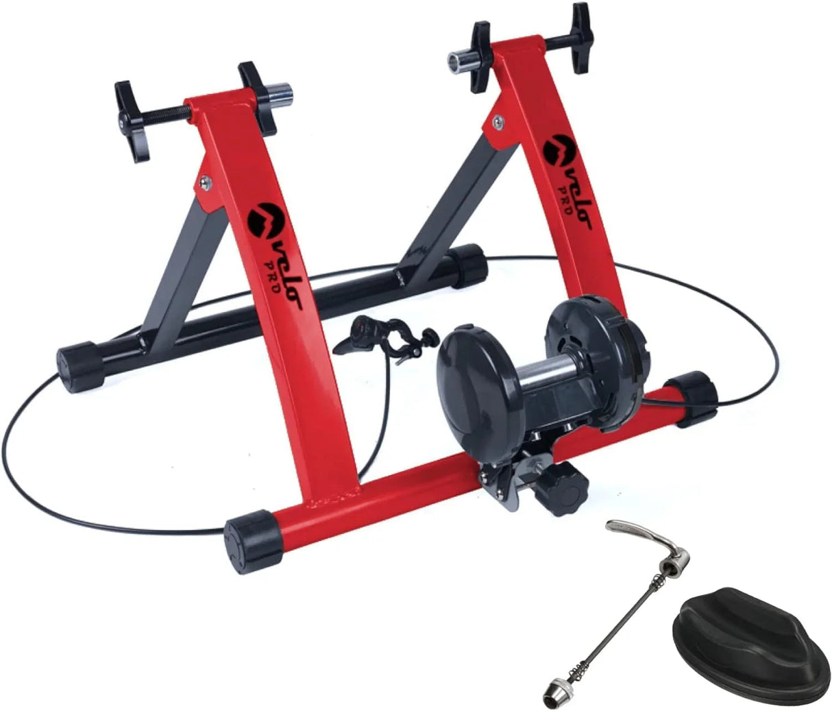 Velo Pro Red Magnetic Turbo Trainer with Mat - Used - Acceptable