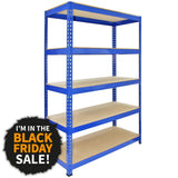 Q-Rax Blue Metal Shelving Units - 120cm x 180cm x 50cm - Like New