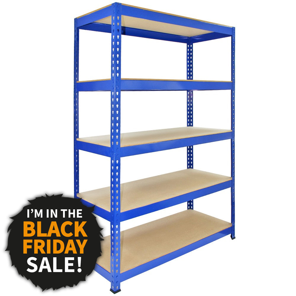 Q-Rax Blue Metal Shelving Units - 120cm x 180cm x 50cm - Used - Very Good