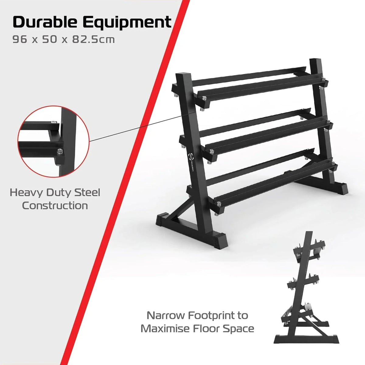 Dumbbell Rack Wide 3 Tier - Used - Acceptable