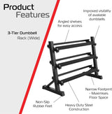 Dumbbell Rack Wide 3 Tier - Used - Good