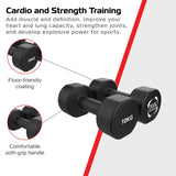 2 x 10KG Neoprene dumbbells - Used - Good