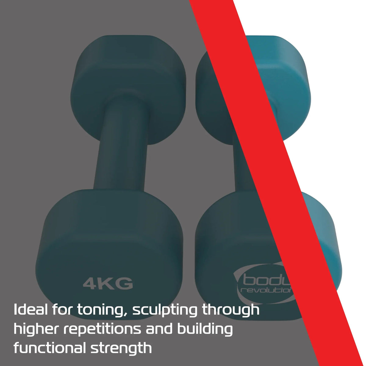 2 x 4KG Neoprene dumbbells - Used - Very Good