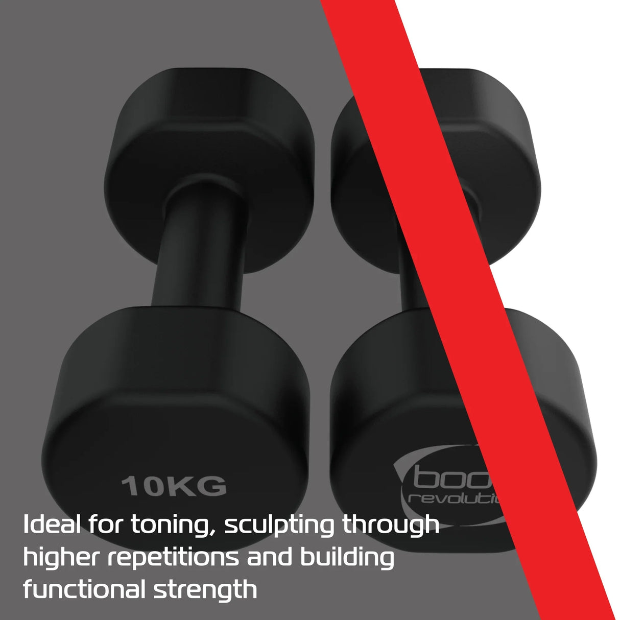 2 x 10KG Neoprene dumbbells - Like New