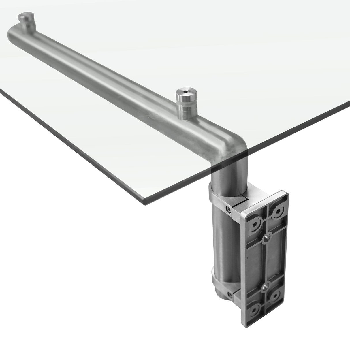 MonsterShop Glass Door Canopy & Brackets, 180cm W, 80cm D - Used - Acceptable