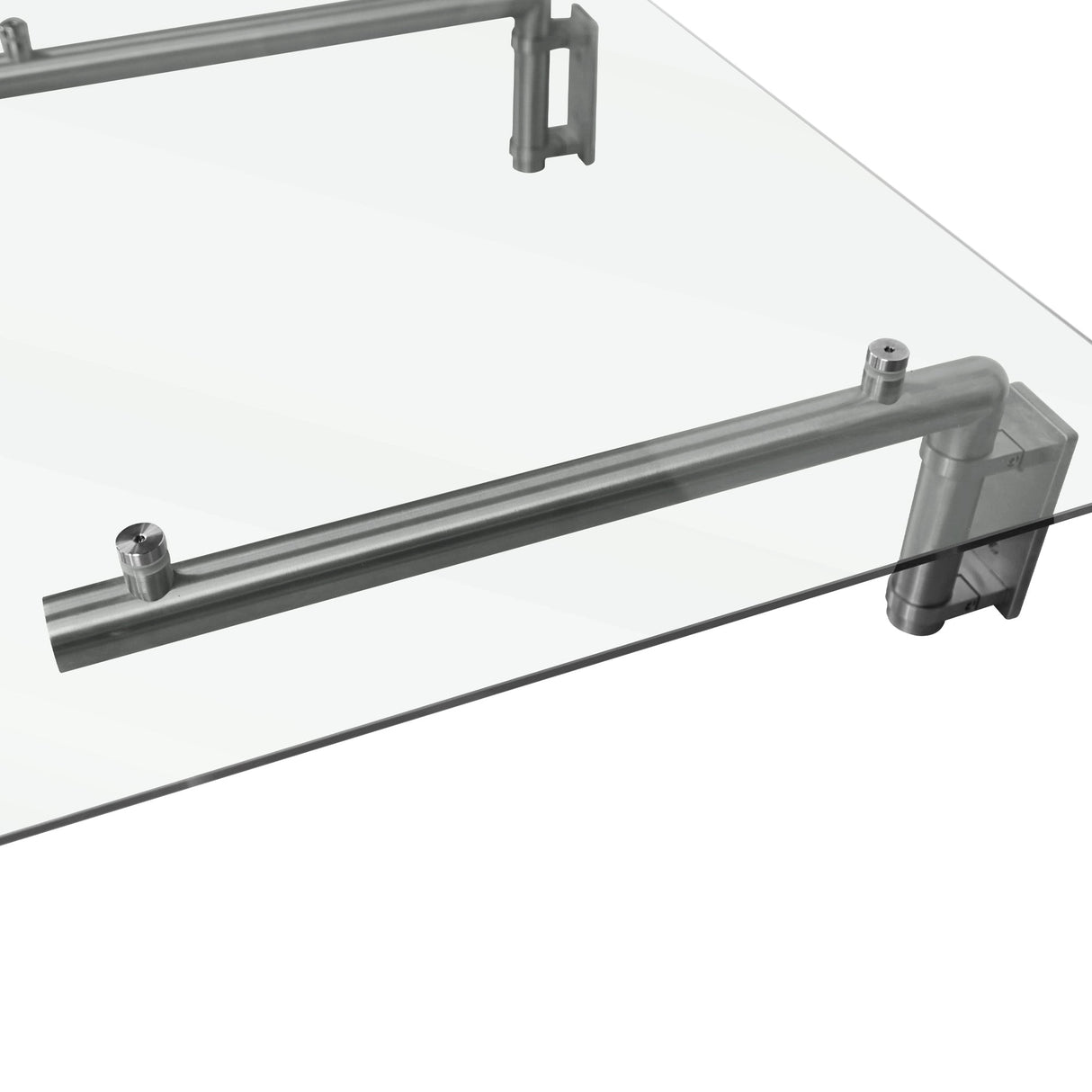 MonsterShop Glass Door Canopy & Brackets, 180cm W, 80cm D - Used - Acceptable