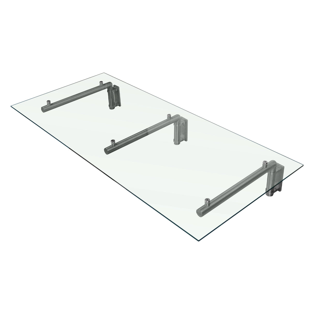 MonsterShop Glass Door Canopy & Brackets, 180cm W, 80cm D - Like New