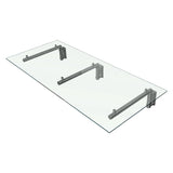 MonsterShop Glass Door Canopy & Brackets, 180cm W, 80cm D - Like New