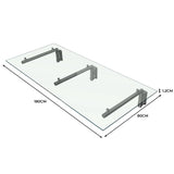 MonsterShop Glass Door Canopy & Brackets, 180cm W, 80cm D - Used - Good