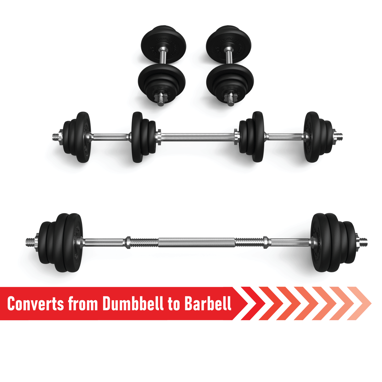 Body Revolution Cast Iron Dumbbell Set 15 kg - 50 kg - Like New