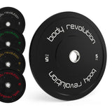 Body Revolution Olympic Bumper Plates (Black) - Used - Very Good