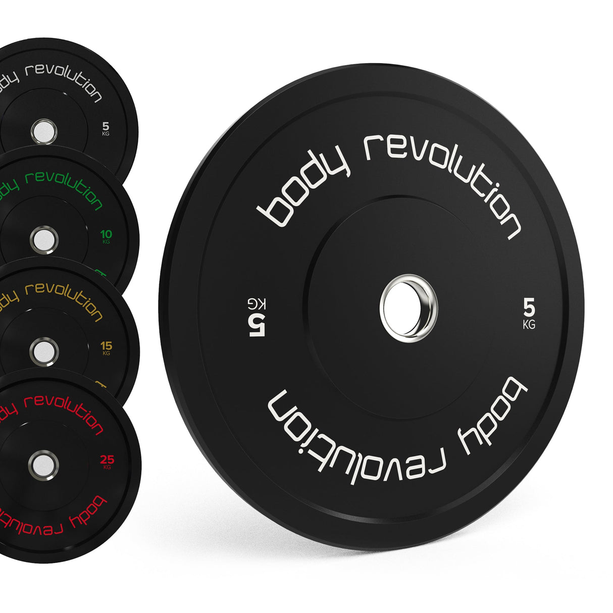 Body Revolution Olympic Bumper Plates (Black) - Used - Good