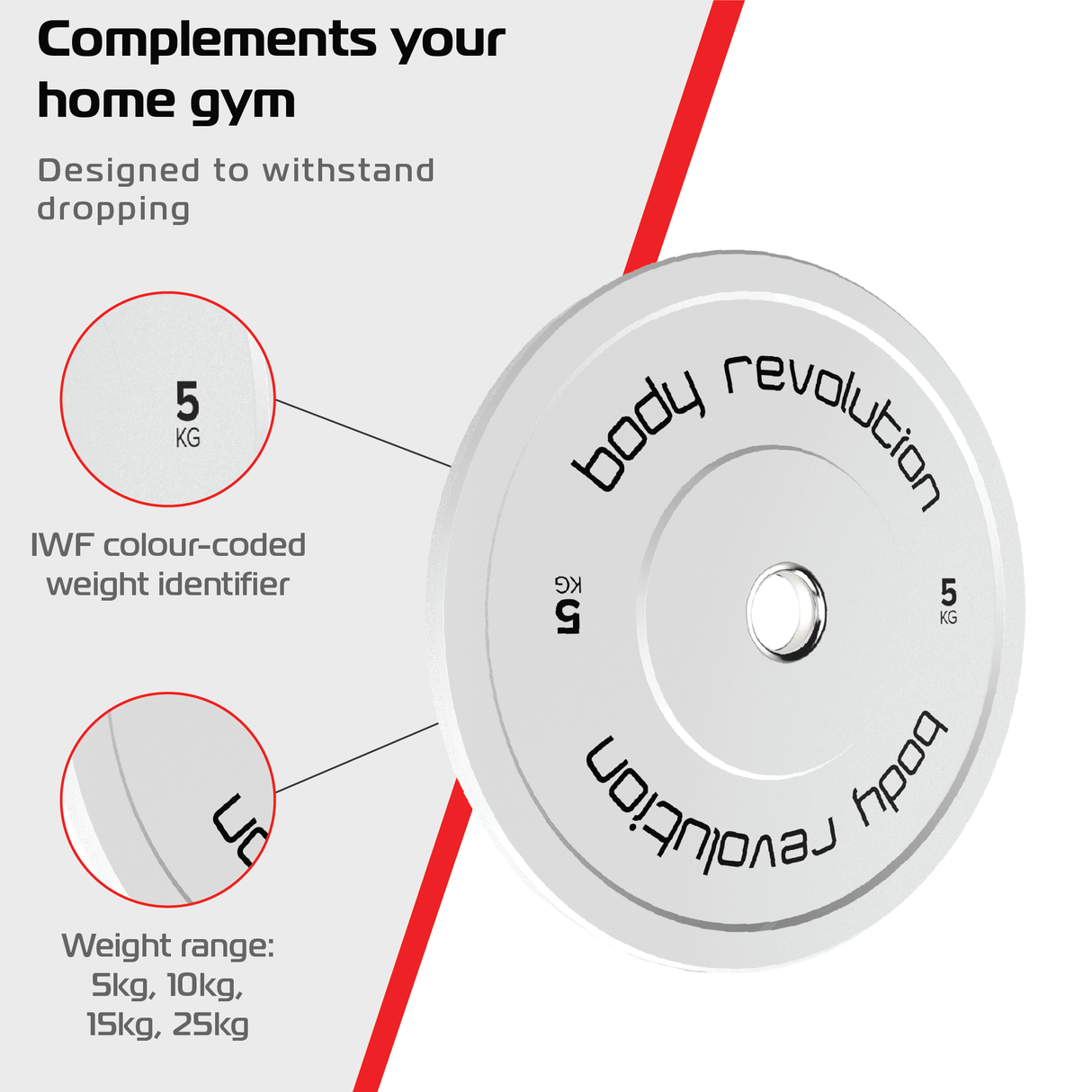 Body Revolution Olympic Bumper Plates (Colour) - Like New