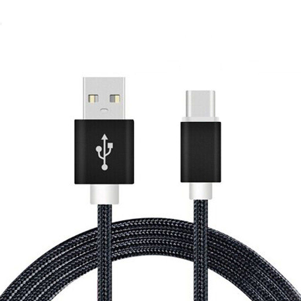MonsterShop Magnetic USB Type-C Nylon Braided Fast Charging Cable Black - Used - Acceptable