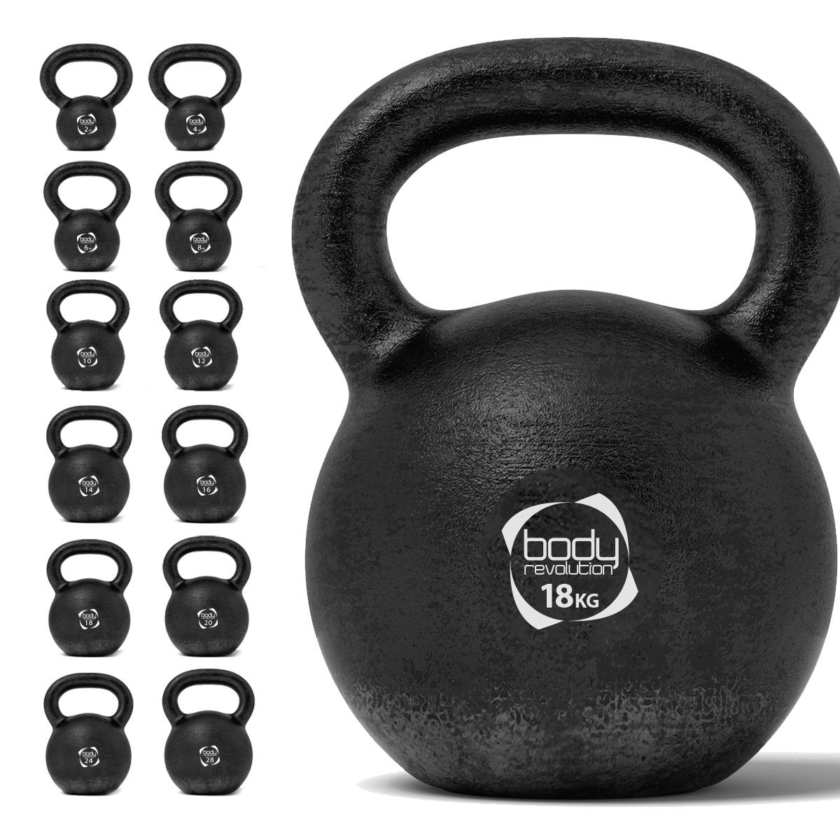Body Revolution Cast Iron Kettlebells 2 kg - 28 kg - Used - Acceptable