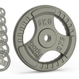 Cast Iron Weight Plates - 1" Standard Tri Grip Pairs (1.25 - 25 kg) - Used - Good