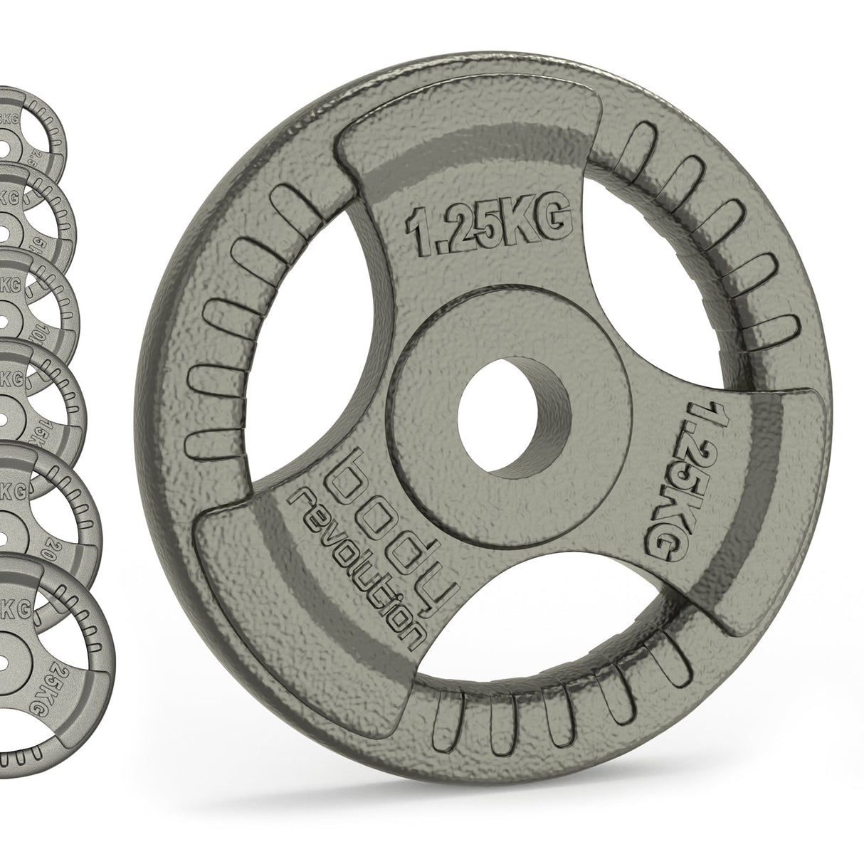 Cast Iron Weight Plates - 1" Standard Tri Grip Pairs (1.25 - 25 kg) - Like New