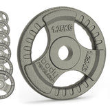 Cast Iron Weight Plates - 1" Standard Tri Grip Pairs (1.25 - 25 kg) - Used - Good