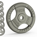 Olympic Tri Grip Cast Iron Weight Plates - Pairs & Sets - Like New